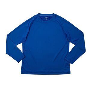 Rhone Shirt Mens L Large Harbor Blue Long Sleeve Moisture Wick Gym Train Workout